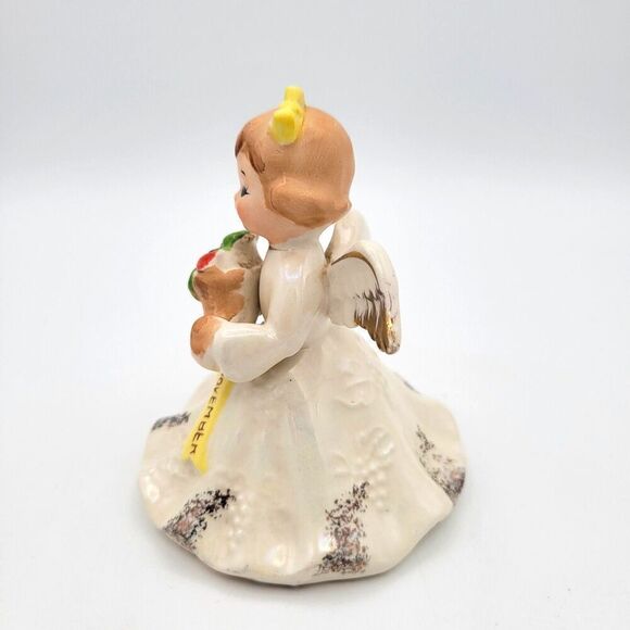 Very Rare Vtg November Angel Figurine with Cornucopia – Lefton Style Charm - Picture 3 of 9